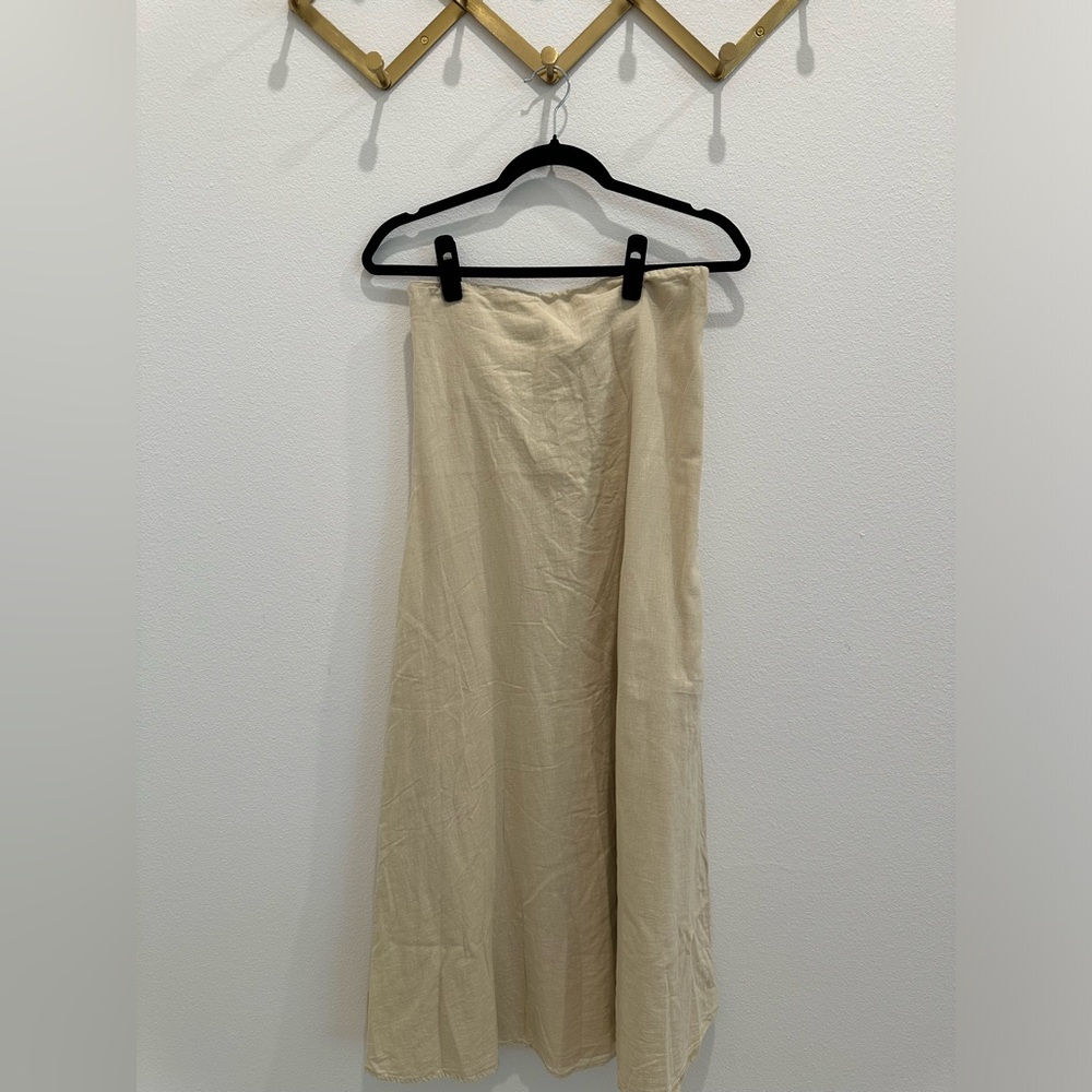 Zara Strapless Linen Dress